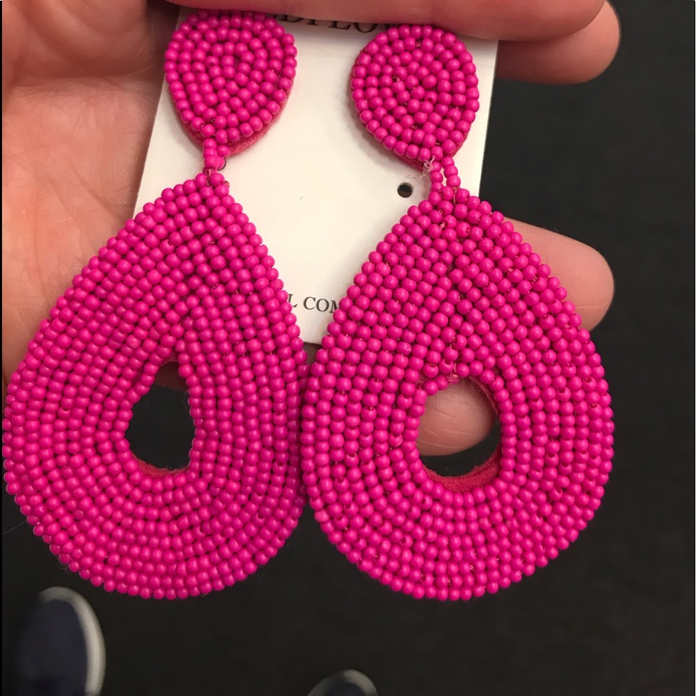 Hot pink earrings